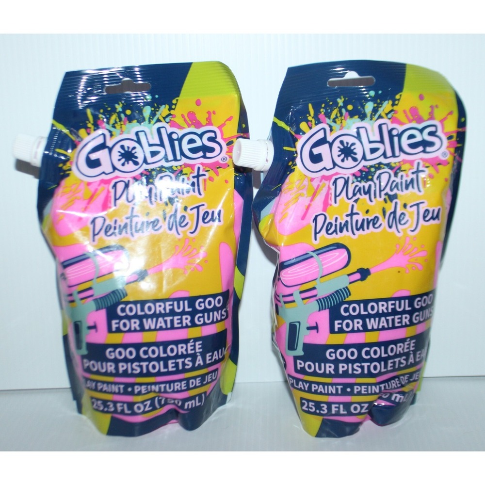 Mezzimatic Goblies Play Paint Colorful Goo For Water Guns 25.3 FL Oz Lot Of 2